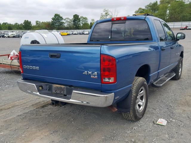 1D7HU18N84J151963 - 2004 DODGE RAM 1500 S BLUE photo 4