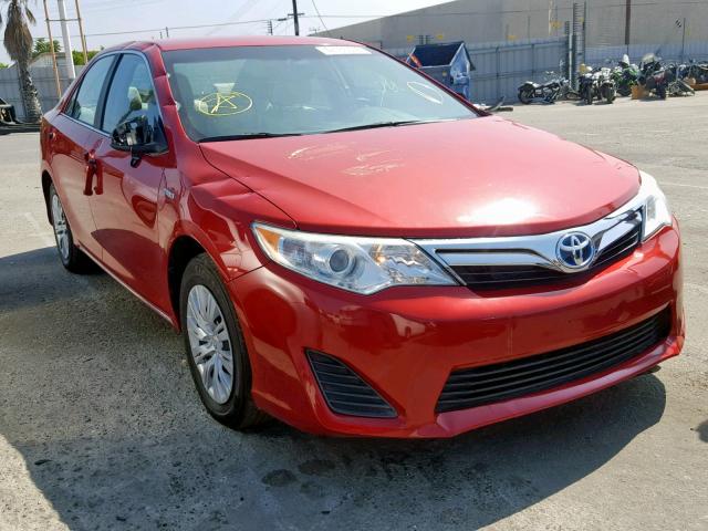 4T1BD1FK9EU108382 - 2014 TOYOTA CAMRY HYBR RED photo 1