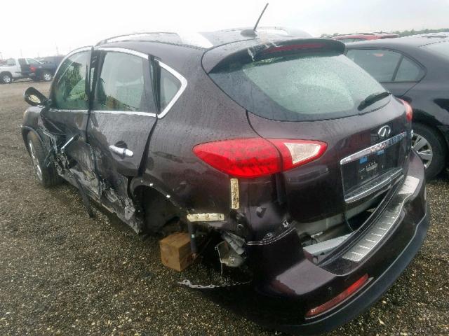 JN1AJ0HRXAM753679 - 2010 INFINITI EX35 BASE BURGUNDY photo 3