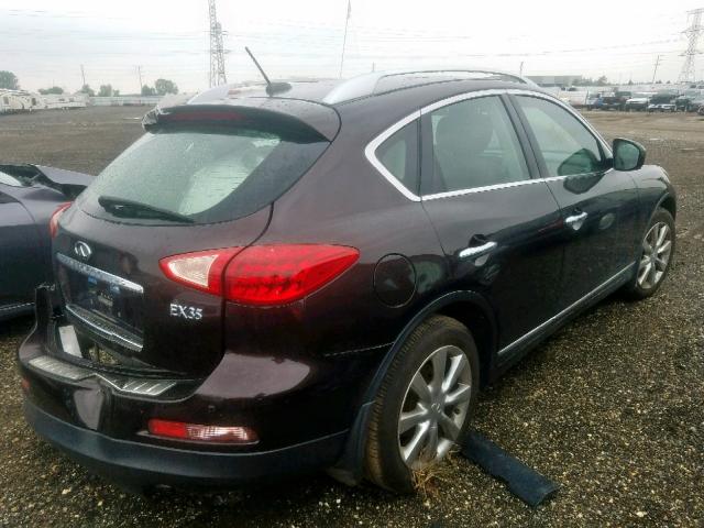 JN1AJ0HRXAM753679 - 2010 INFINITI EX35 BASE BURGUNDY photo 4
