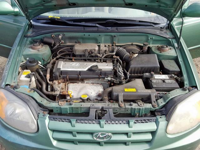 KMHCG35C25U355325 - 2005 HYUNDAI ACCENT GS GREEN photo 7