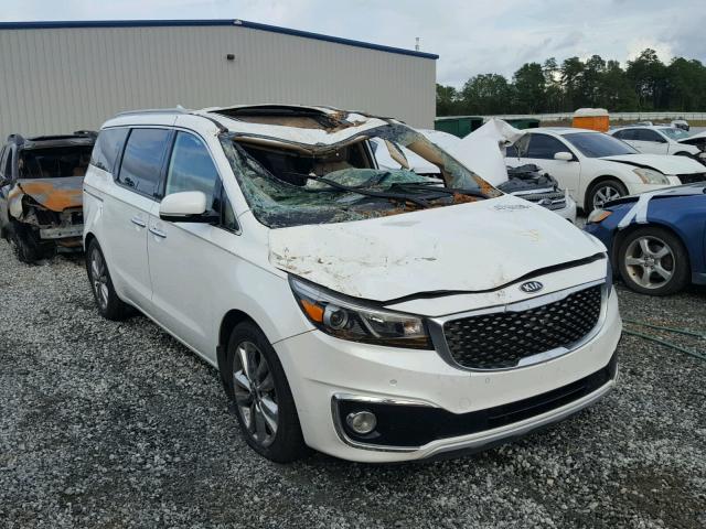 KNDME5C10F6028018 - 2015 KIA SEDONA SXL WHITE photo 1