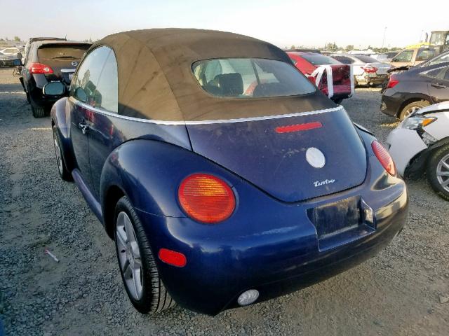 3VWCD31Y45M313030 - 2005 VOLKSWAGEN NEW BEETLE ლურჯი ფოტო 3