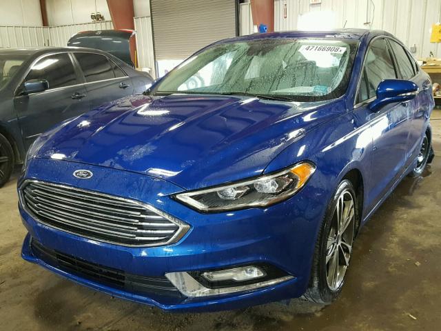 3FA6P0K9XHR119435 - 2017 FORD FUSION TIT BLUE photo 2