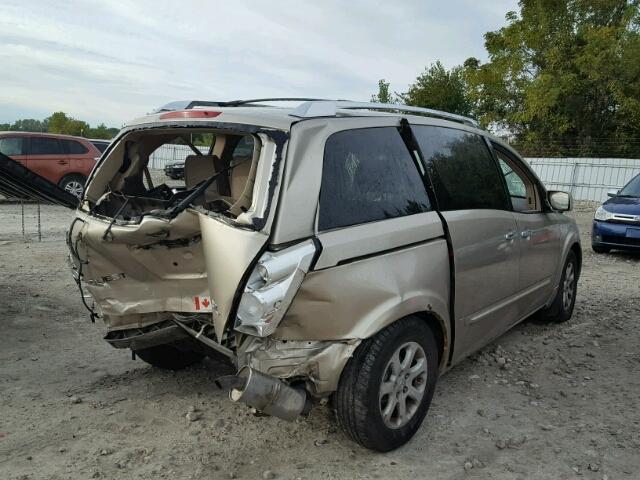 5N1BV28U17N100257 - 2007 NISSAN QUEST S BEIGE photo 4