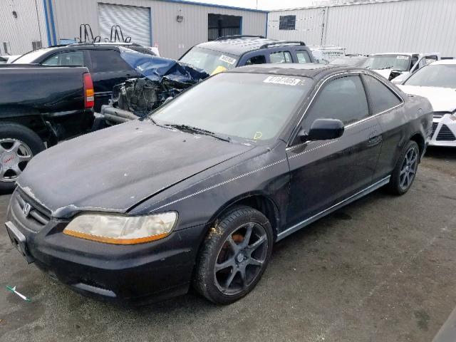 1HGCG32032A031409 - 2002 HONDA ACCORD SE BLACK photo 2