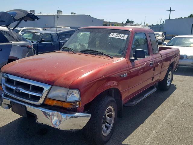 1FTYR14V0XPB11654 - 1999 FORD RANGER SUP MAROON photo 2