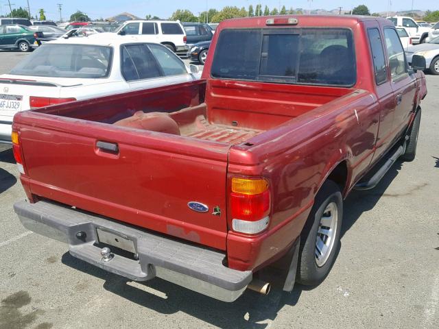 1FTYR14V0XPB11654 - 1999 FORD RANGER SUP MAROON photo 4