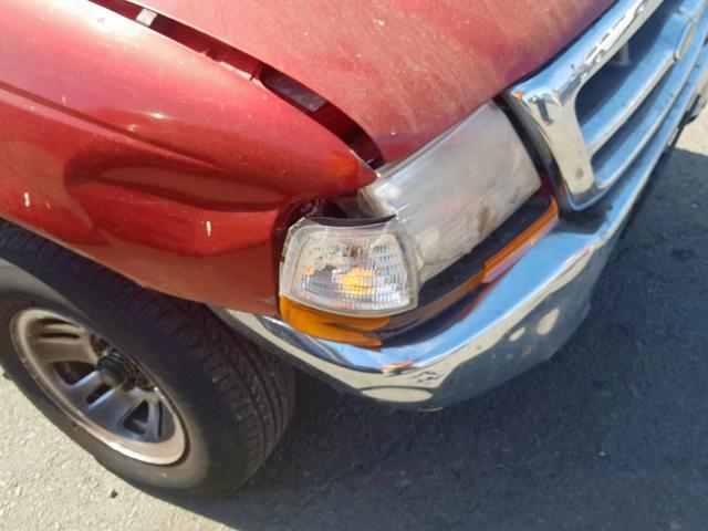 1FTYR14V0XPB11654 - 1999 FORD RANGER SUP MAROON photo 9