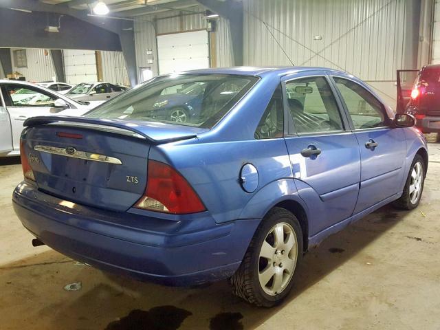 1FAFP38322W110897 - 2002 FORD FOCUS ZTS BLUE photo 4