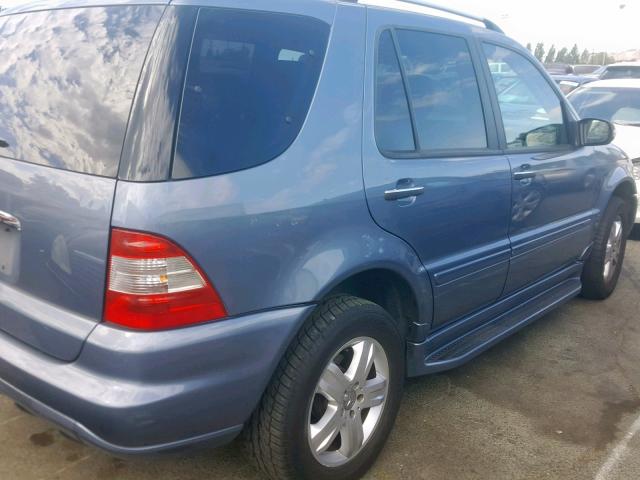 4JGAB57E95A567723 - 2005 MERCEDES-BENZ ML BLUE photo 4