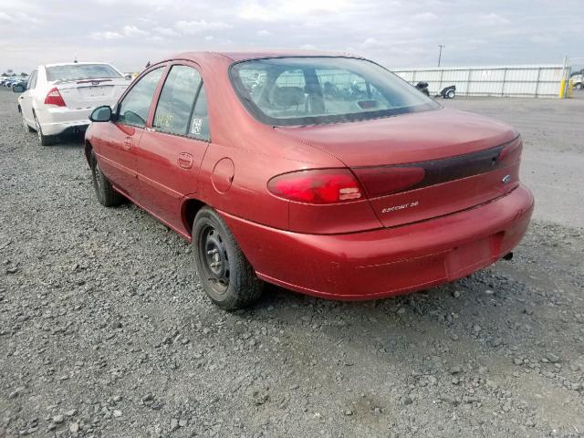 1FAFP13P7XW167070 - 1999 FORD ESCORT RED photo 3