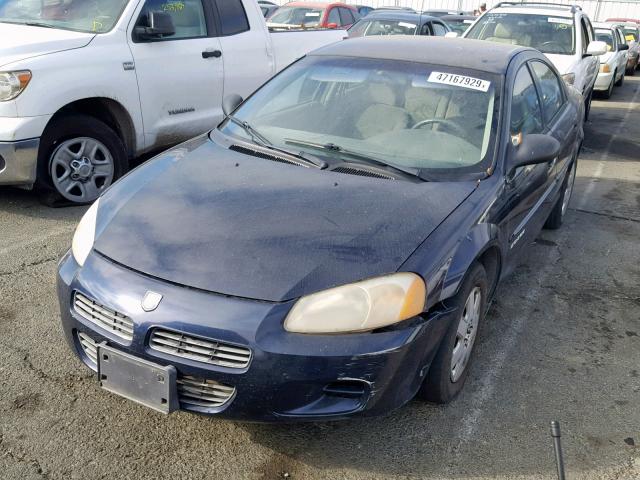 1B3AJ46U01N551358 - 2001 DODGE STRATUS SE BLUE photo 2