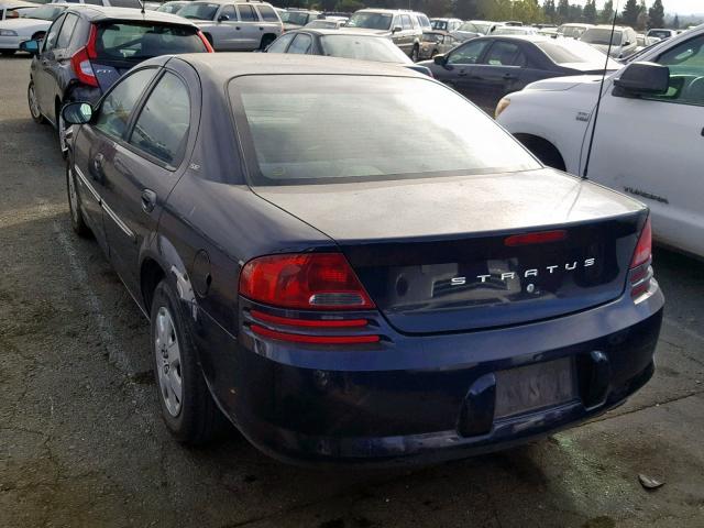 1B3AJ46U01N551358 - 2001 DODGE STRATUS SE BLUE photo 3