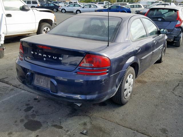 1B3AJ46U01N551358 - 2001 DODGE STRATUS SE BLUE photo 4