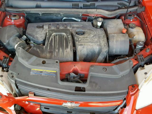 1G1AL15F477223621 - 2007 CHEVROLET COBALT LT RED photo 7