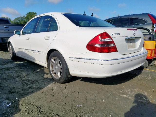 WDBUF65J94A534102 - 2004 MERCEDES-BENZ E 320 WHITE photo 3