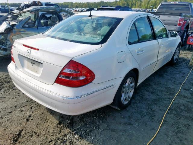 WDBUF65J94A534102 - 2004 MERCEDES-BENZ E 320 WHITE photo 4