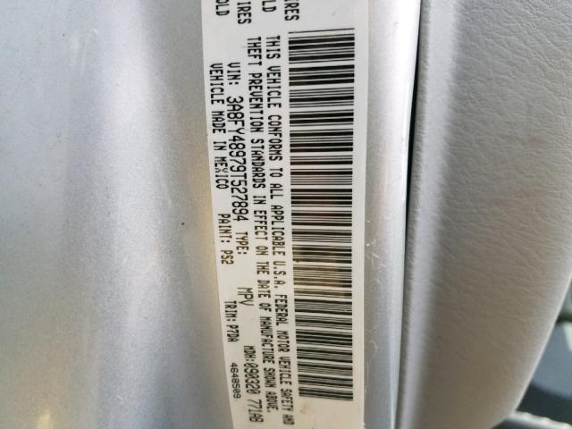 3A8FY48979T527894 - 2009 CHRYSLER PT CRUISER SILVER photo 10