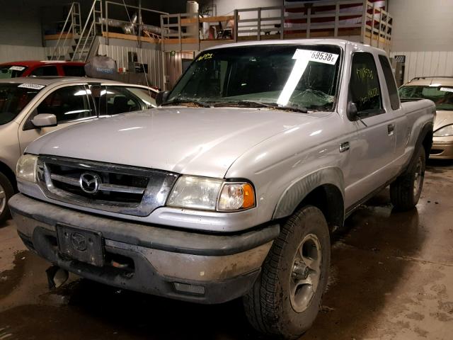 4F4ZR47E64TM12621 - 2004 MAZDA B4000 CAB SILVER photo 2