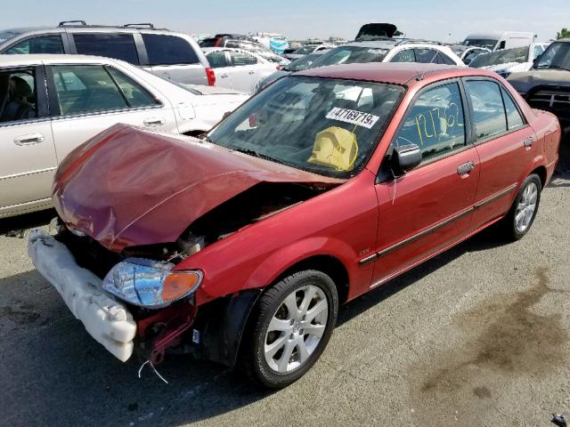 JM1BJ225820586119 - 2002 MAZDA PROTEGE DX RED photo 2