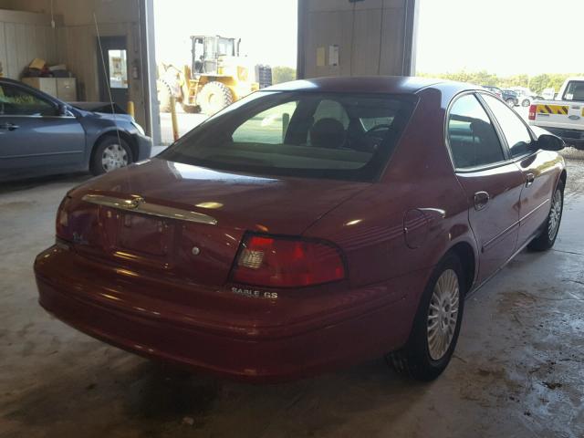 1MEFM50U13A610579 - 2003 MERCURY SABLE GS RED photo 4