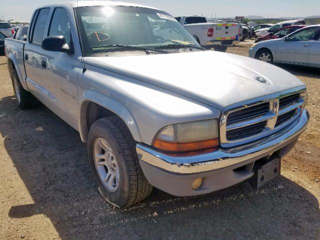 1B7HL48N52S518291 - 2002 DODGE DAKOTA QUA SILVER photo 1