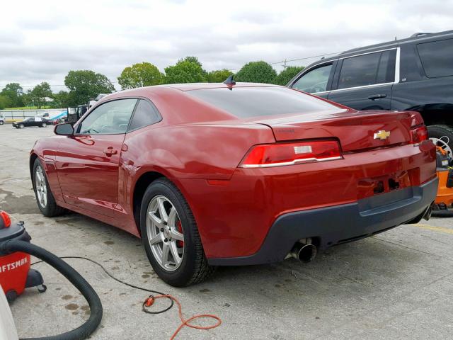 2G1FA1E3XE9200731 - 2014 CHEVROLET CAMARO LS RED photo 3