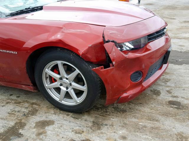 2G1FA1E3XE9200731 - 2014 CHEVROLET CAMARO LS RED photo 9