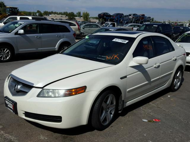 19UUA66265A079056 - 2005 ACURA TL WHITE photo 2