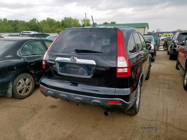 JHLRE48718C078799 - 2008 HONDA CR-V EXL BLACK photo 4