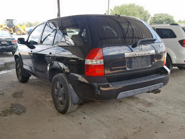 2HNYD18203H527145 - 2003 ACURA MDX BLACK photo 3