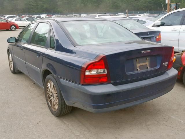 YV1TS94D9Y1120985 - 2000 VOLVO S80 BLUE photo 3