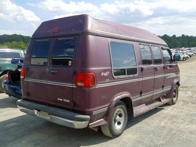 2B6HB11Y8XK555458 - 1999 DODGE RAM VAN B1 MAROON photo 4