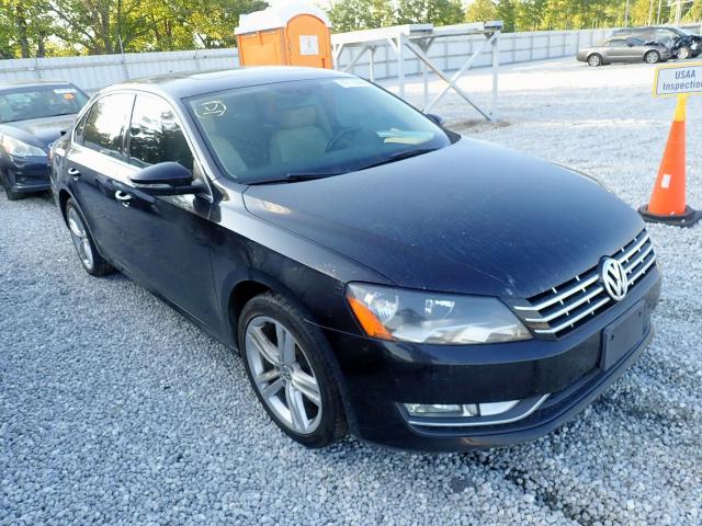 1VWBM7A38CC094627 - 2012 VOLKSWAGEN PASSAT SE BLACK photo 1