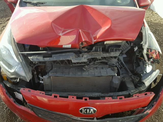 KNADM4A31E6352060 - 2014 KIA RIO LX RED photo 7