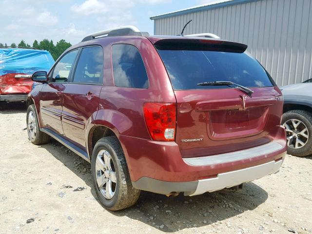 2CKDL63FX76238606 - 2007 PONTIAC TORRENT BURGUNDY photo 3