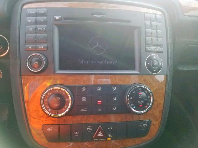 4JGCB65E99A095997 - 2009 MERCEDES-BENZ R 350 4MAT SILVER photo 9