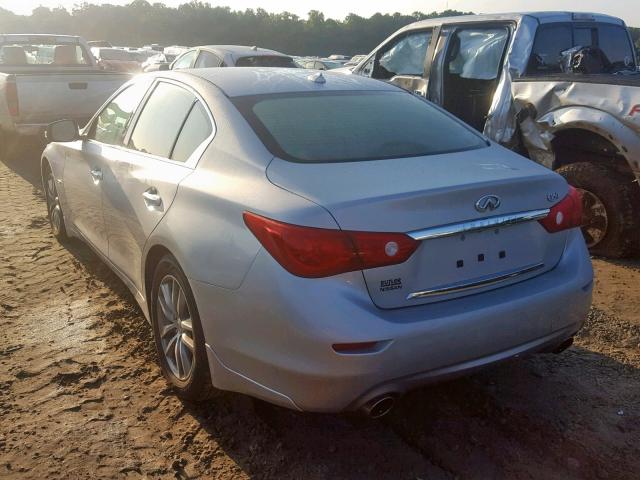 JN1BV7AP1FM340115 - 2015 INFINITI Q50 BASE SILVER photo 3