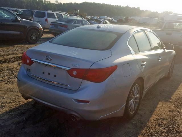 JN1BV7AP1FM340115 - 2015 INFINITI Q50 BASE SILVER photo 4