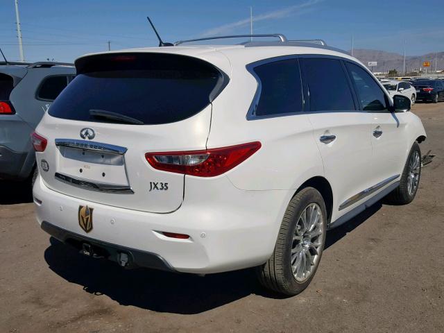 5N1AL0MM5DC305793 - 2013 INFINITI JX35 WHITE photo 4