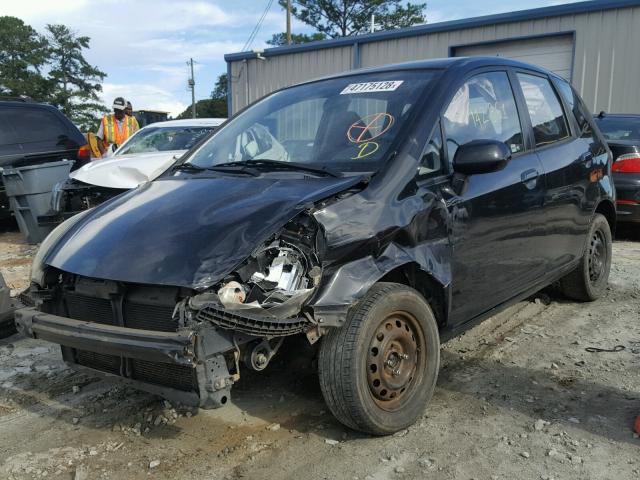 JHMGD37457S000554 - 2007 HONDA FIT BLACK photo 2