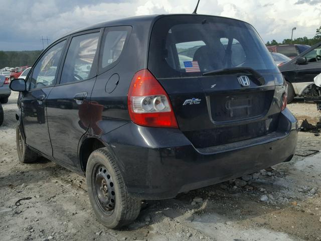 JHMGD37457S000554 - 2007 HONDA FIT BLACK photo 3