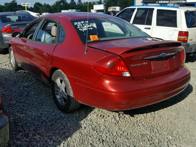 1FAFP56S81A282854 - 2001 FORD TAURUS SEL RED photo 3