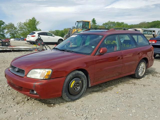 4S3BH635737308662 - 2003 SUBARU LEGACY L RED photo 2