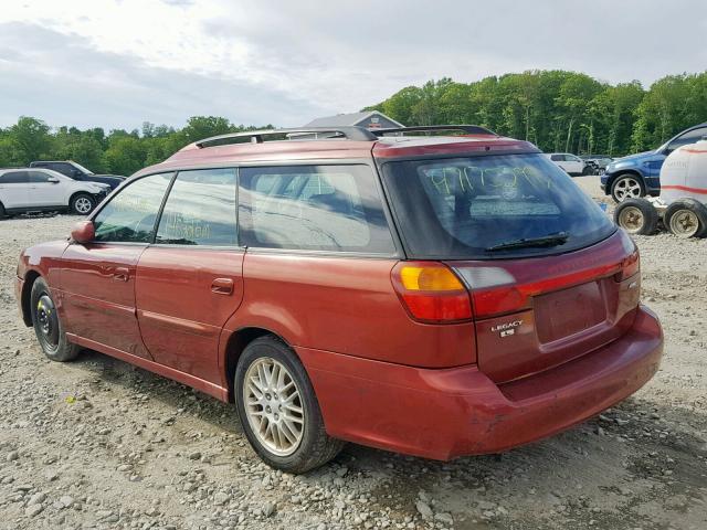 4S3BH635737308662 - 2003 SUBARU LEGACY L RED photo 3