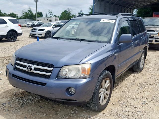 JTEEW21AX70035285 - 2007 TOYOTA HIGHLANDER BLUE photo 2