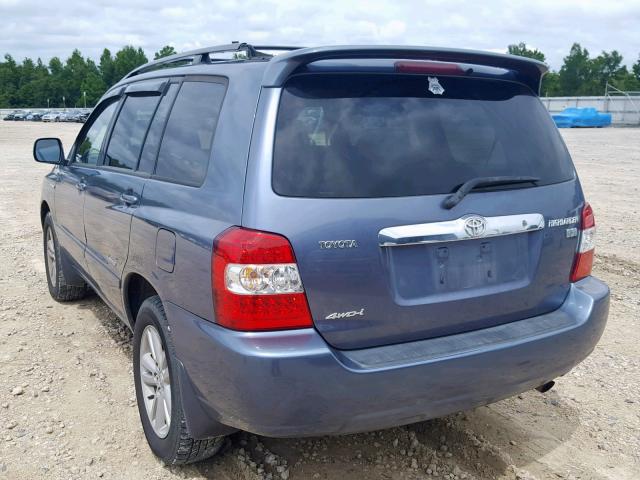 JTEEW21AX70035285 - 2007 TOYOTA HIGHLANDER BLUE photo 3