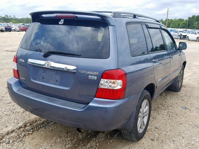 JTEEW21AX70035285 - 2007 TOYOTA HIGHLANDER BLUE photo 4