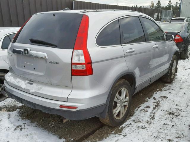 5J6RE4H71BL813182 - 2011 HONDA CR-V EXL SILVER photo 4